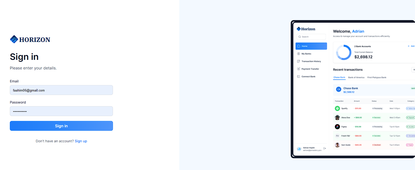 Multi-Bank Account Integration